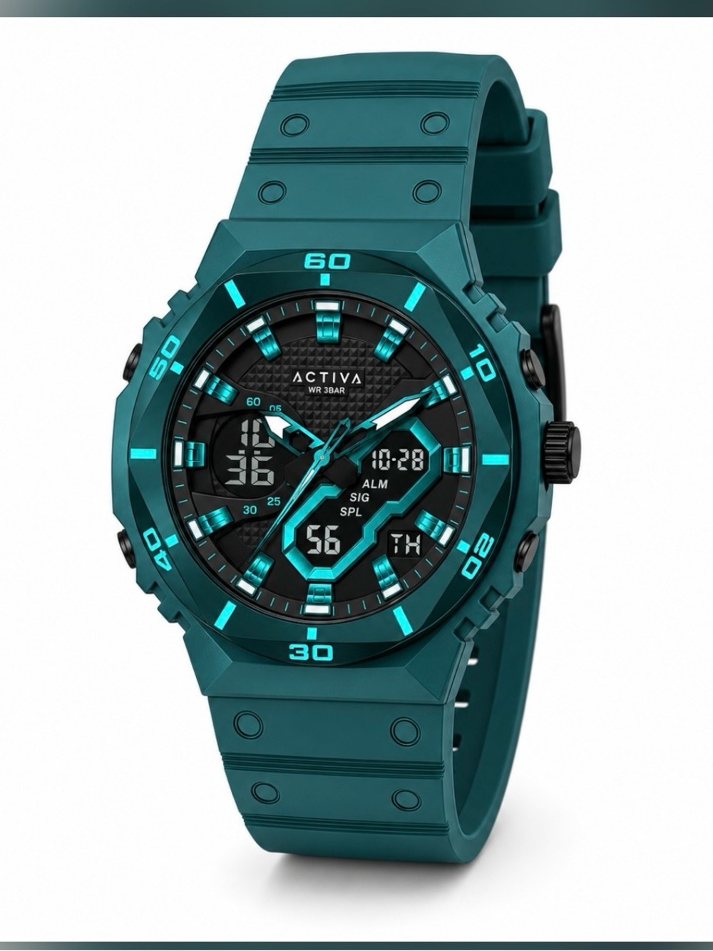 Ativa NIB Teal Sport Digital-Analog Watch MSRP $100